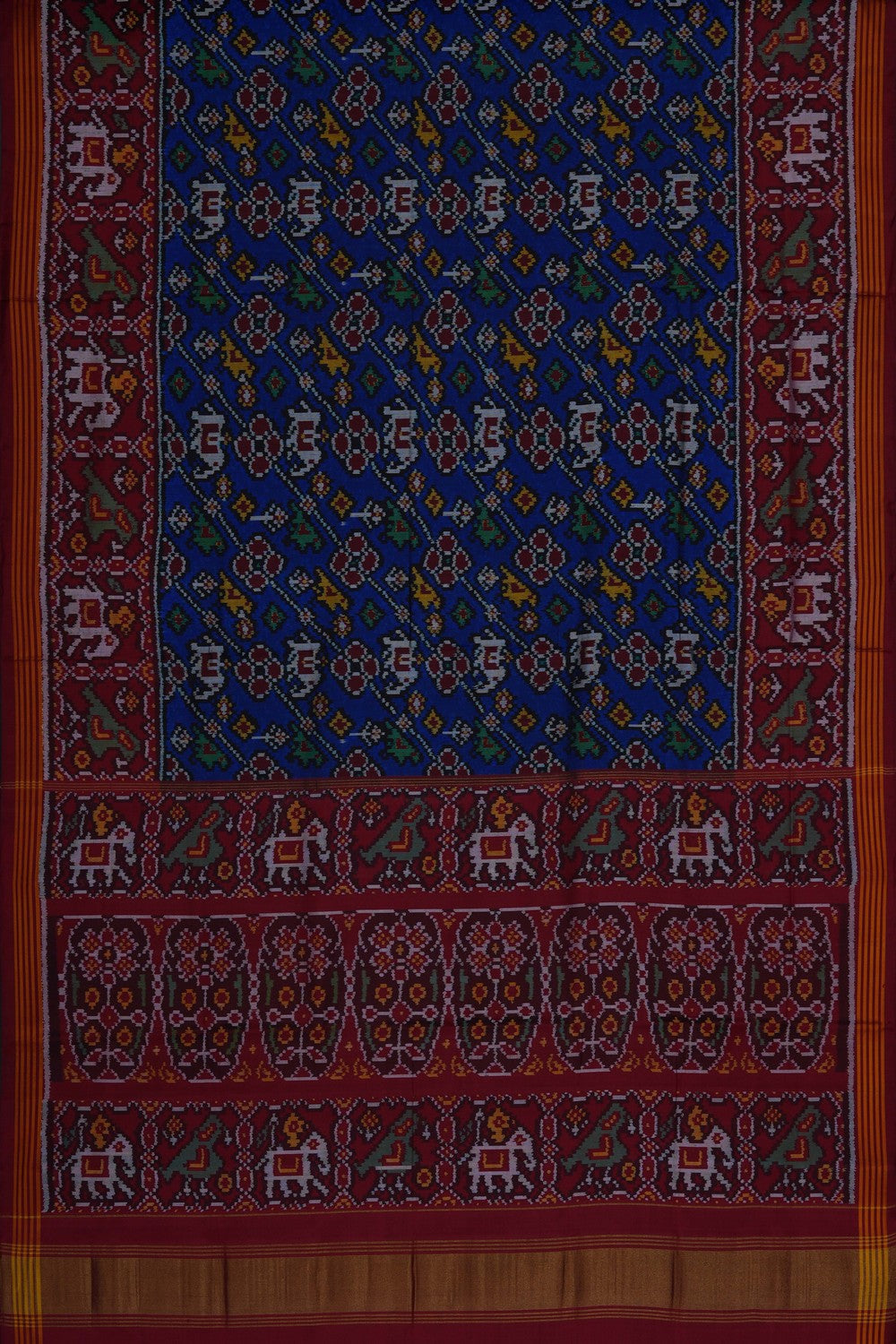 Image of Blue Rajkot Silk Saree