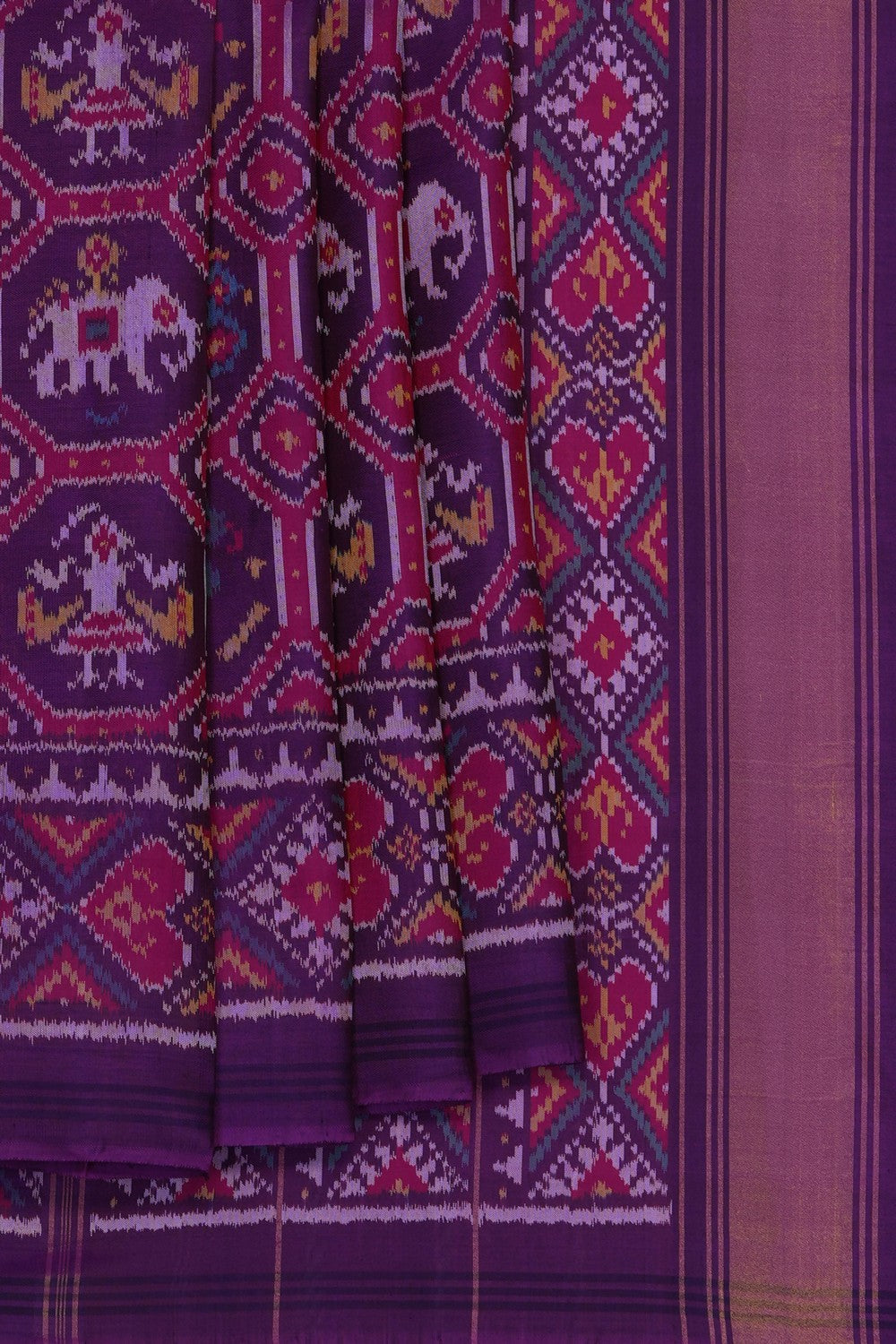 Image of Purple Rajkot Silk Saree