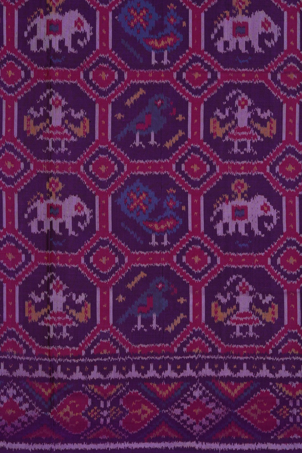 Image of Purple Rajkot Silk Saree