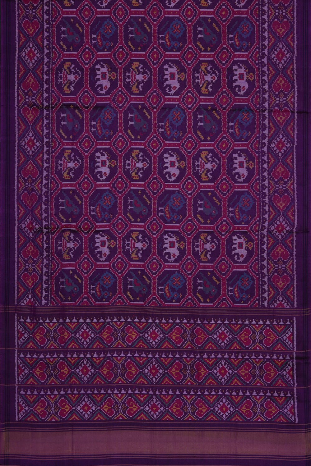 Image of Purple Rajkot Silk Saree