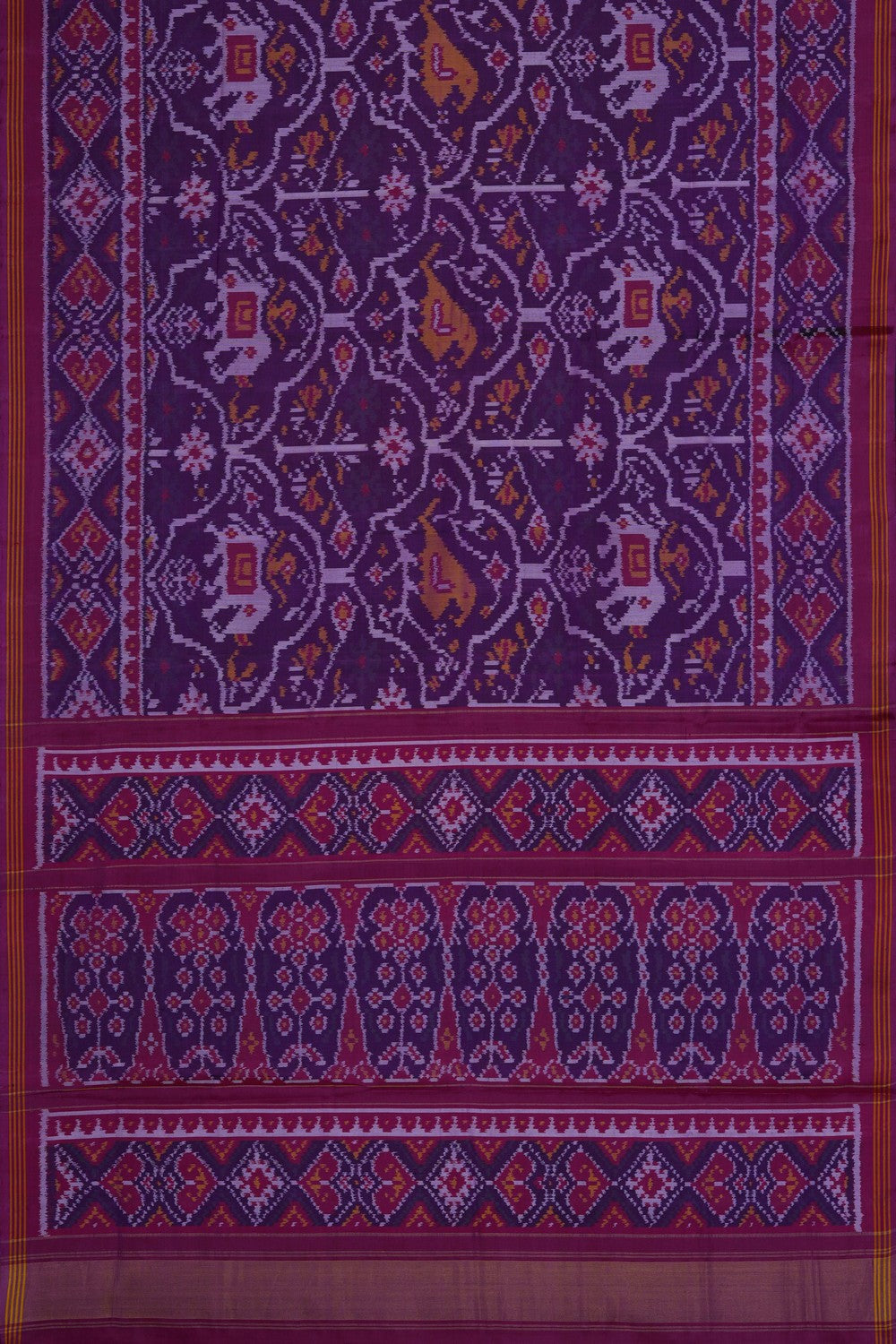 Image of Violet Rajkot Silk Saree