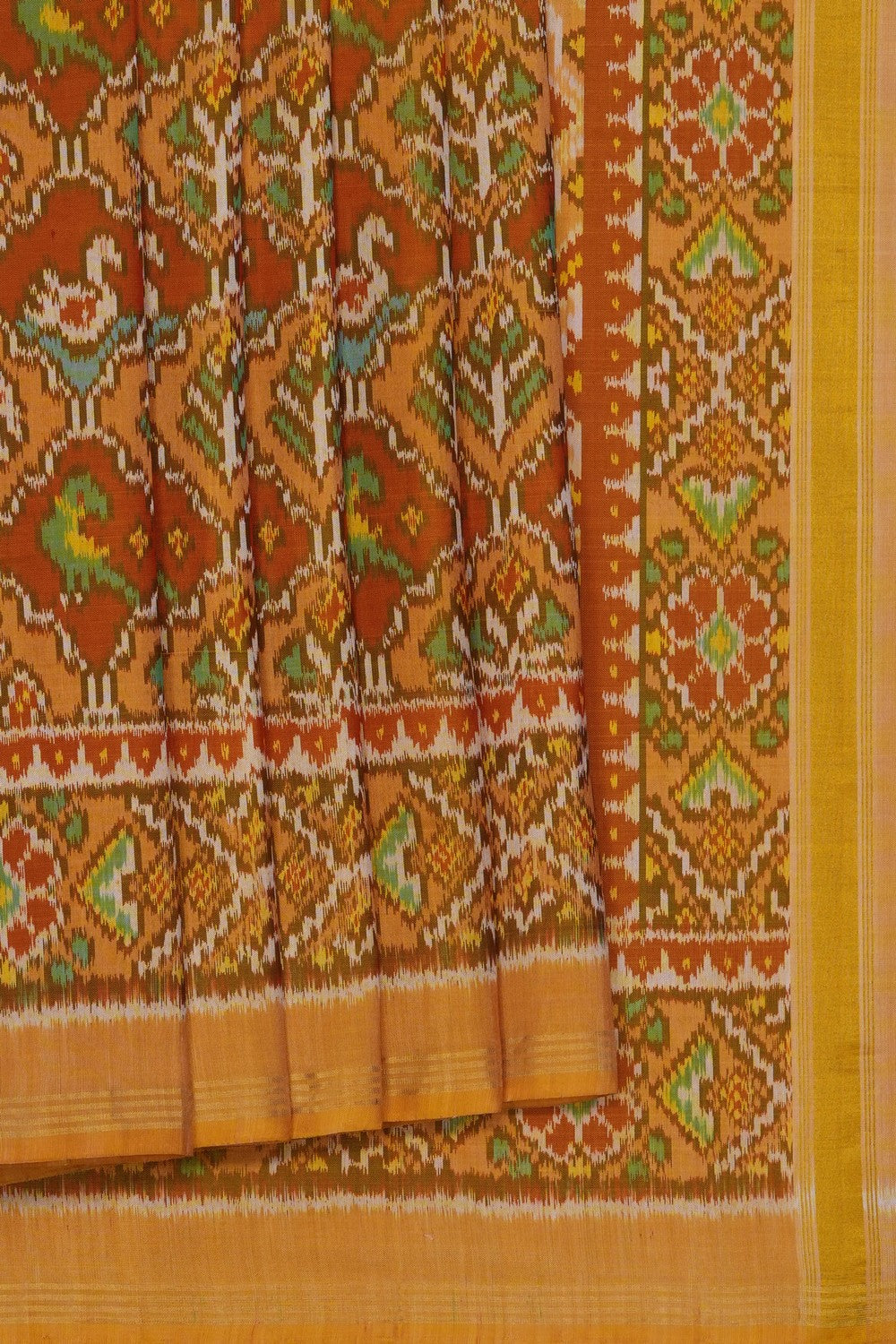 Image of Mustard Rajkot Silk Saree