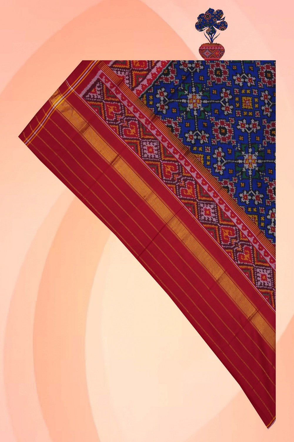 Image of Blue Rajkot Silk Dupatta