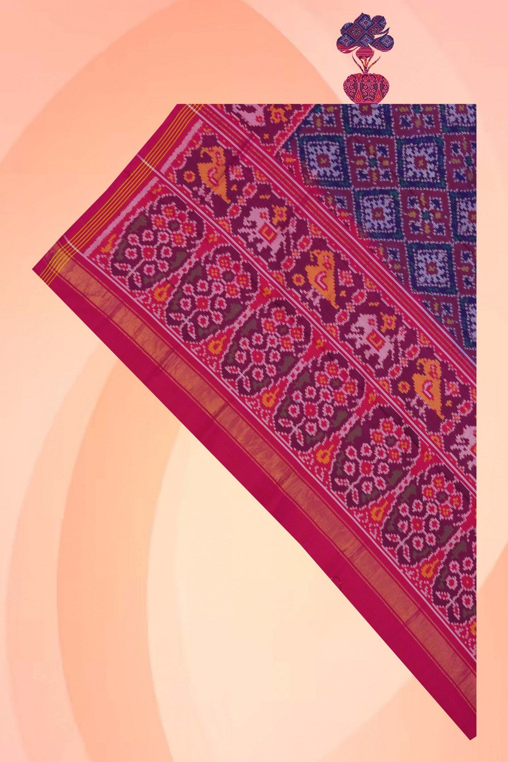 Image of Purple Rajkot Silk Dupatta
