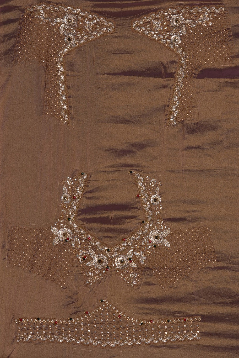Image of Gold Tissue Silk Embroidery Saree