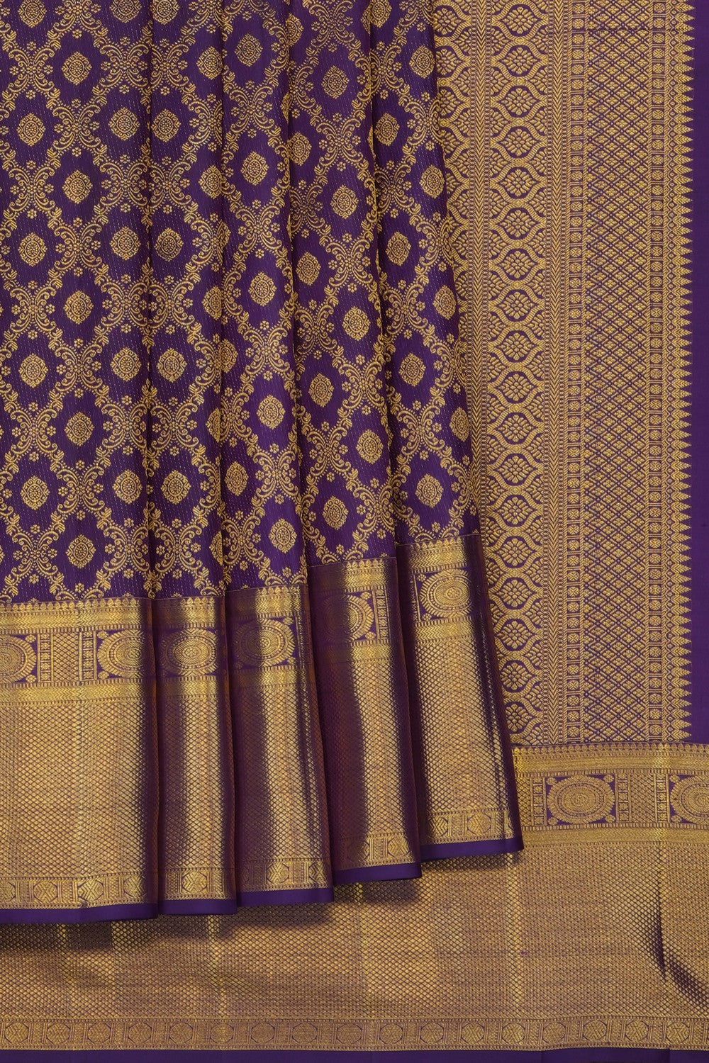 Image of Purple Kanchipattu Brocade Saree