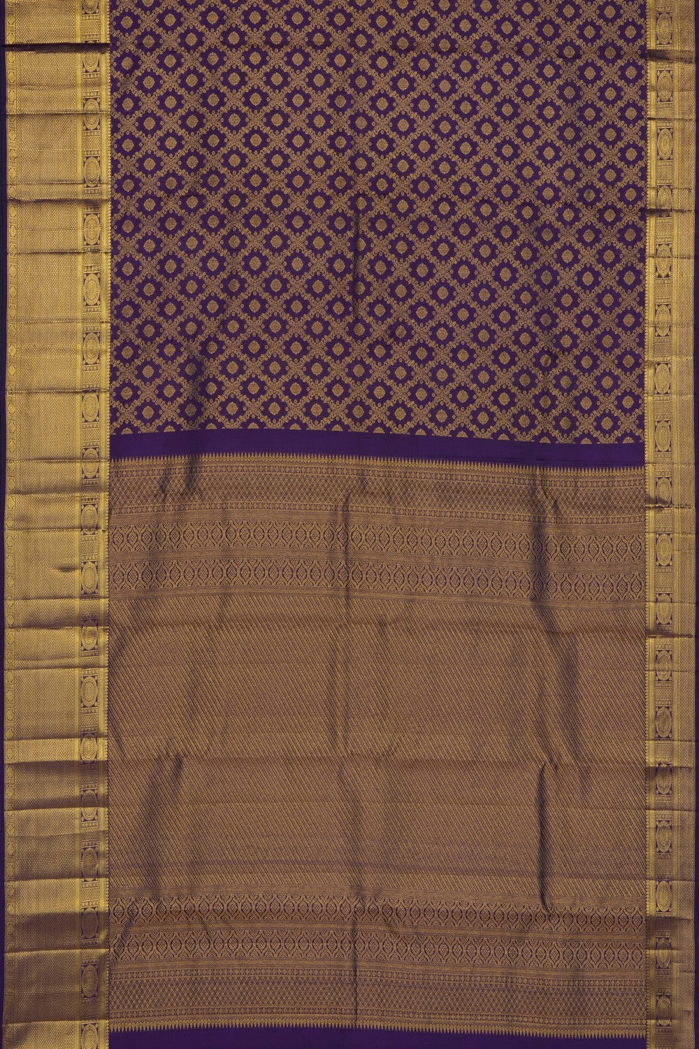 Image of Purple Kanchipattu Brocade Saree
