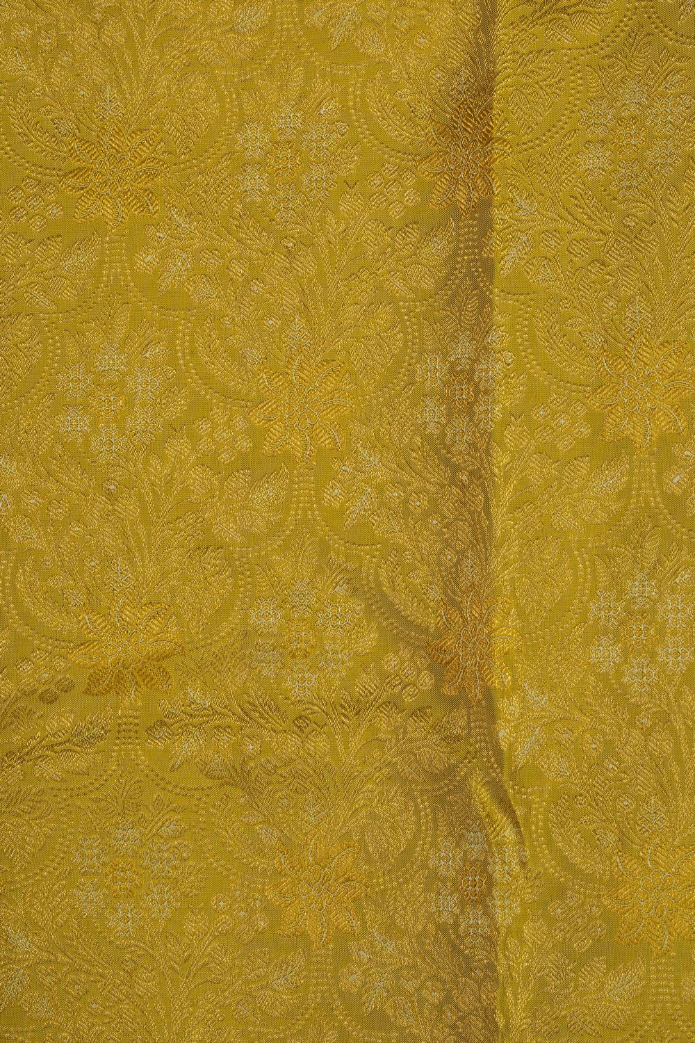 Image of Kanchipattu Spring Yellow Brocade Saree