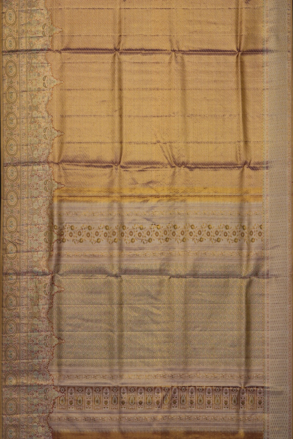Image of Kanchipattu Gold Tissue Brocade Saree