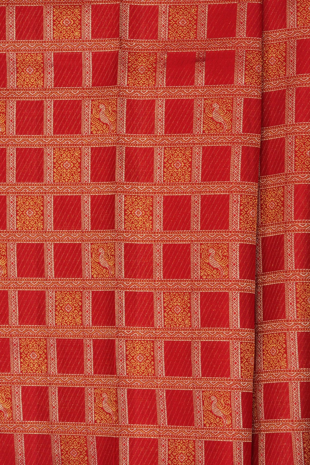 Image of Kanchipattu Red Brocade Saree