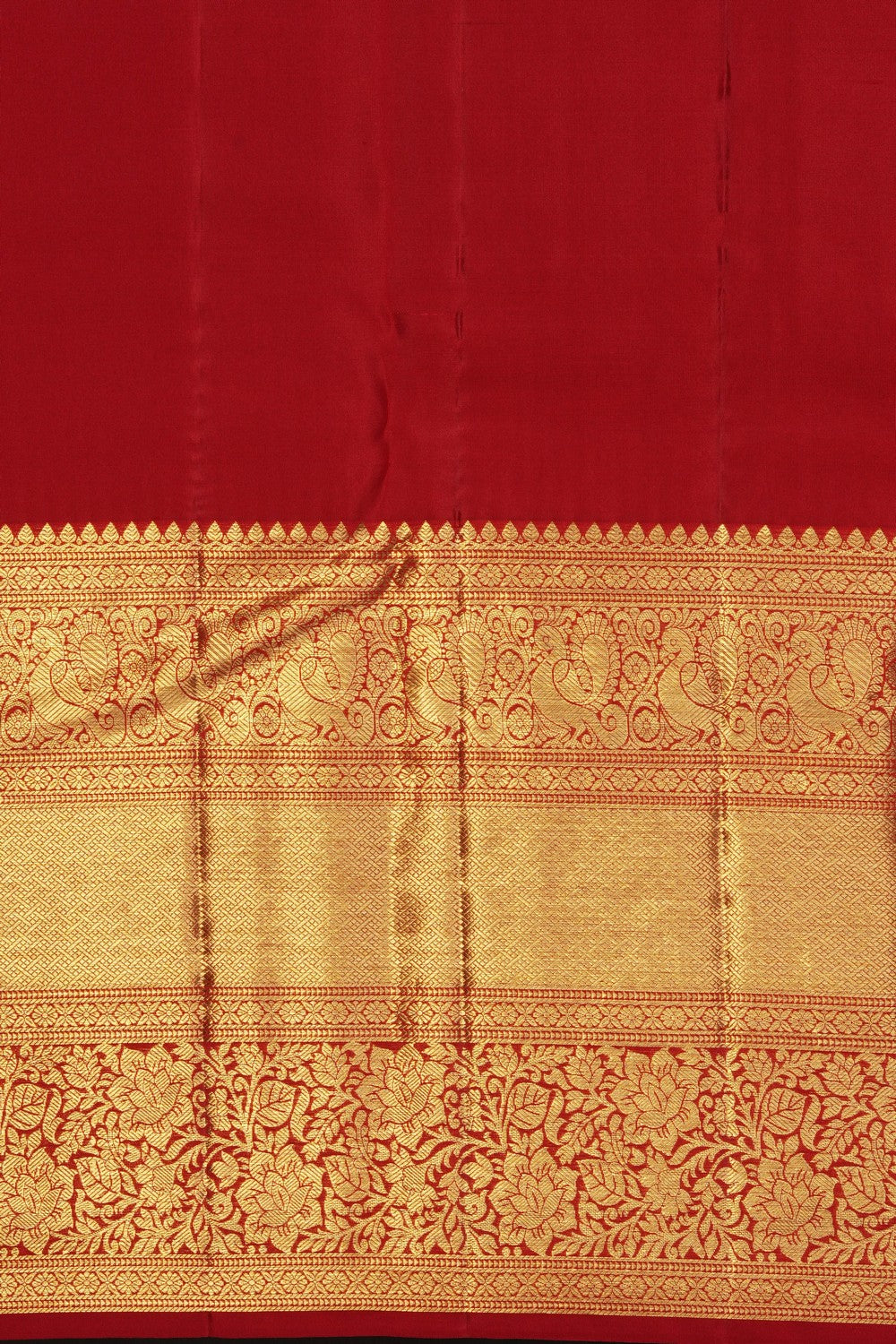 Image of Kanchipattu Red Brocade Saree