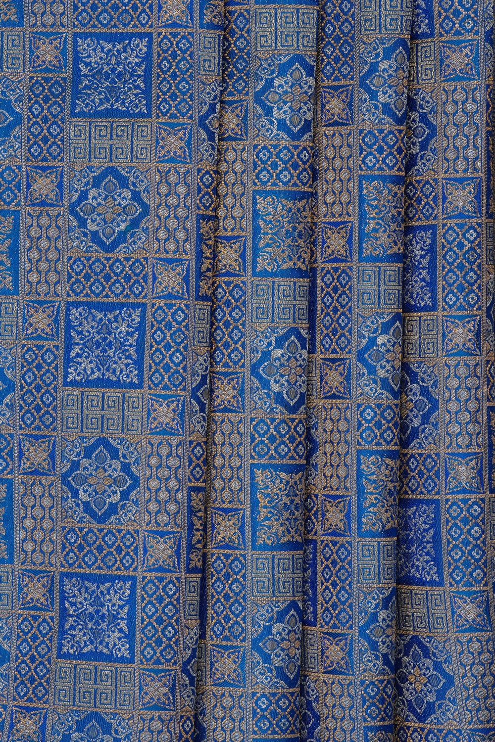 Image of Blue Kanchipattu Brocade Saree