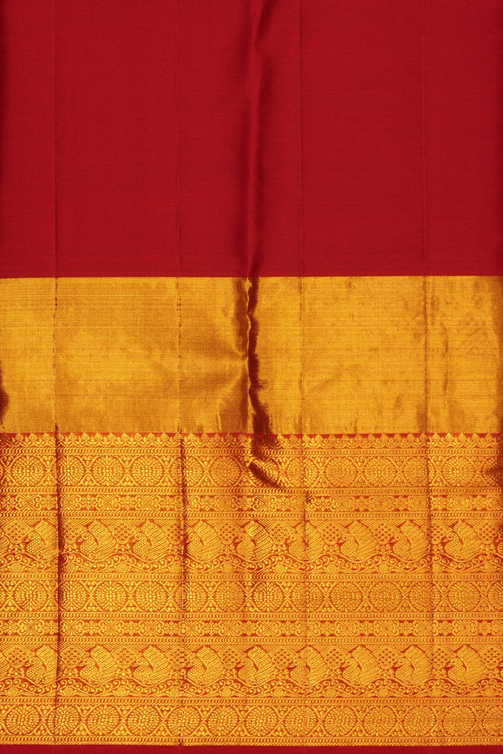 Image of Kanchipattu Red Brocade Saree