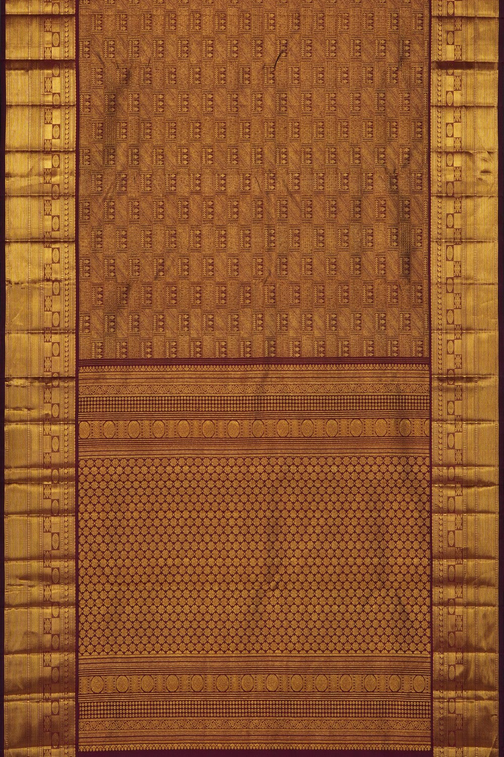 Image of Maroon Kanchipattu Brocade Saree