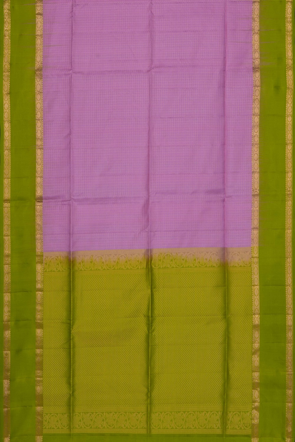 Image of Pink South Silk Kattam Saree