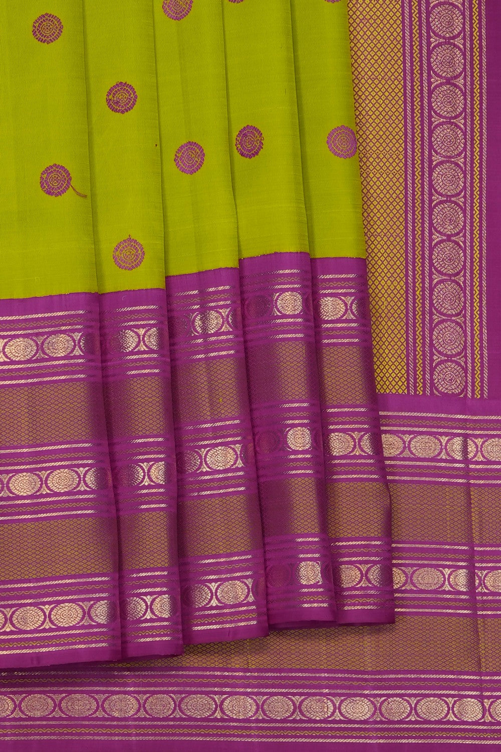 Image of Spring-Green Arani Silk Saree