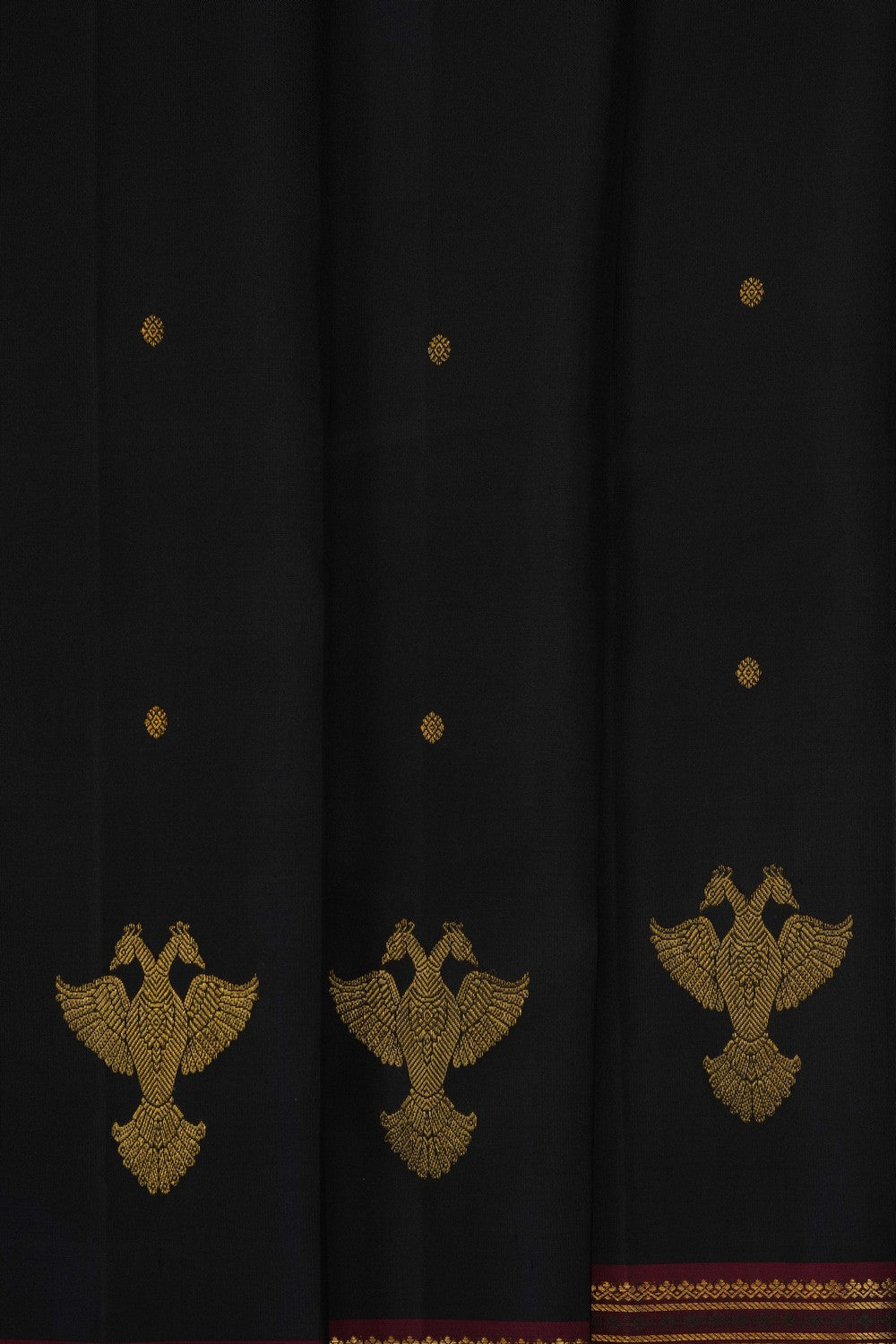 Image of Black Arani Silk Saree