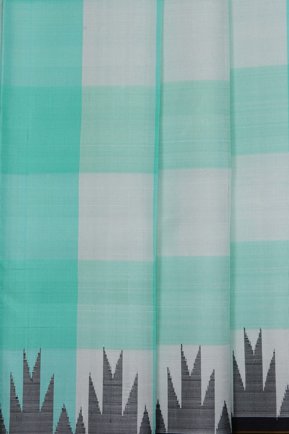 Image of Sea-Green Arani Silk Kattam Saree