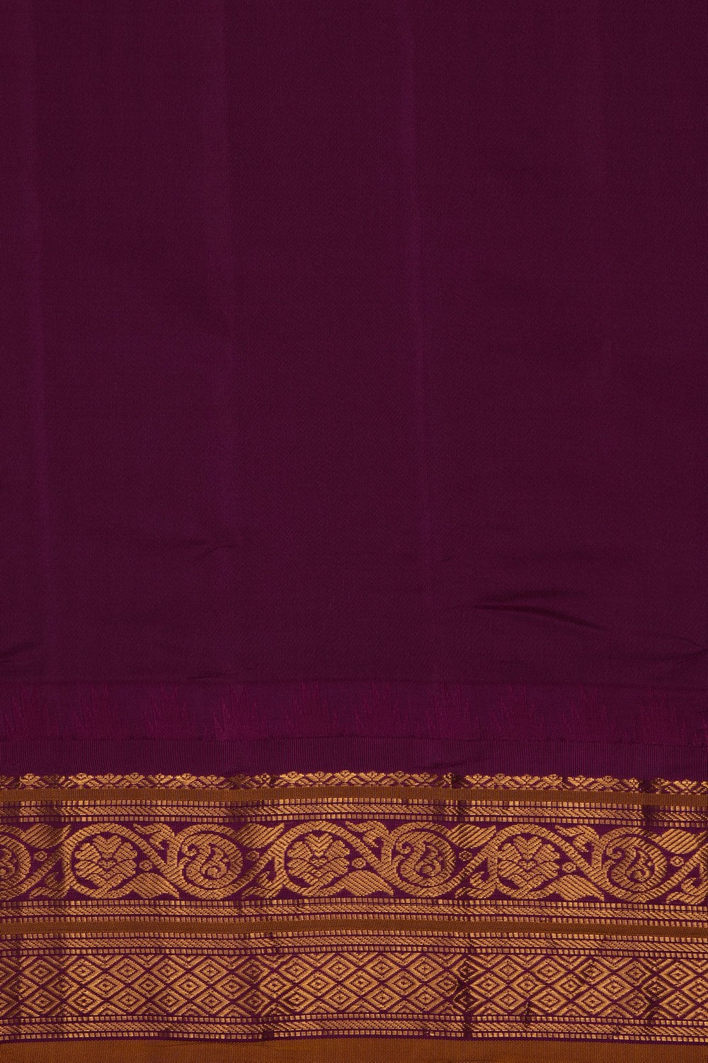 Image of Cream Gadwal Silk Kattam Saree