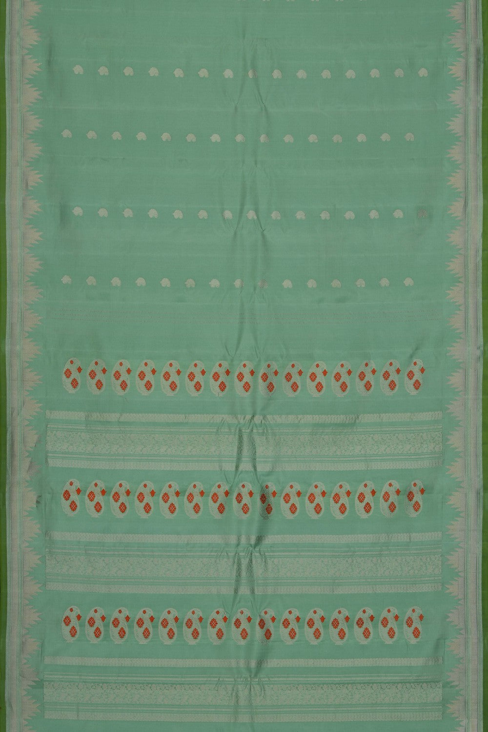Image of Sea Green Gadwal Silk Saree