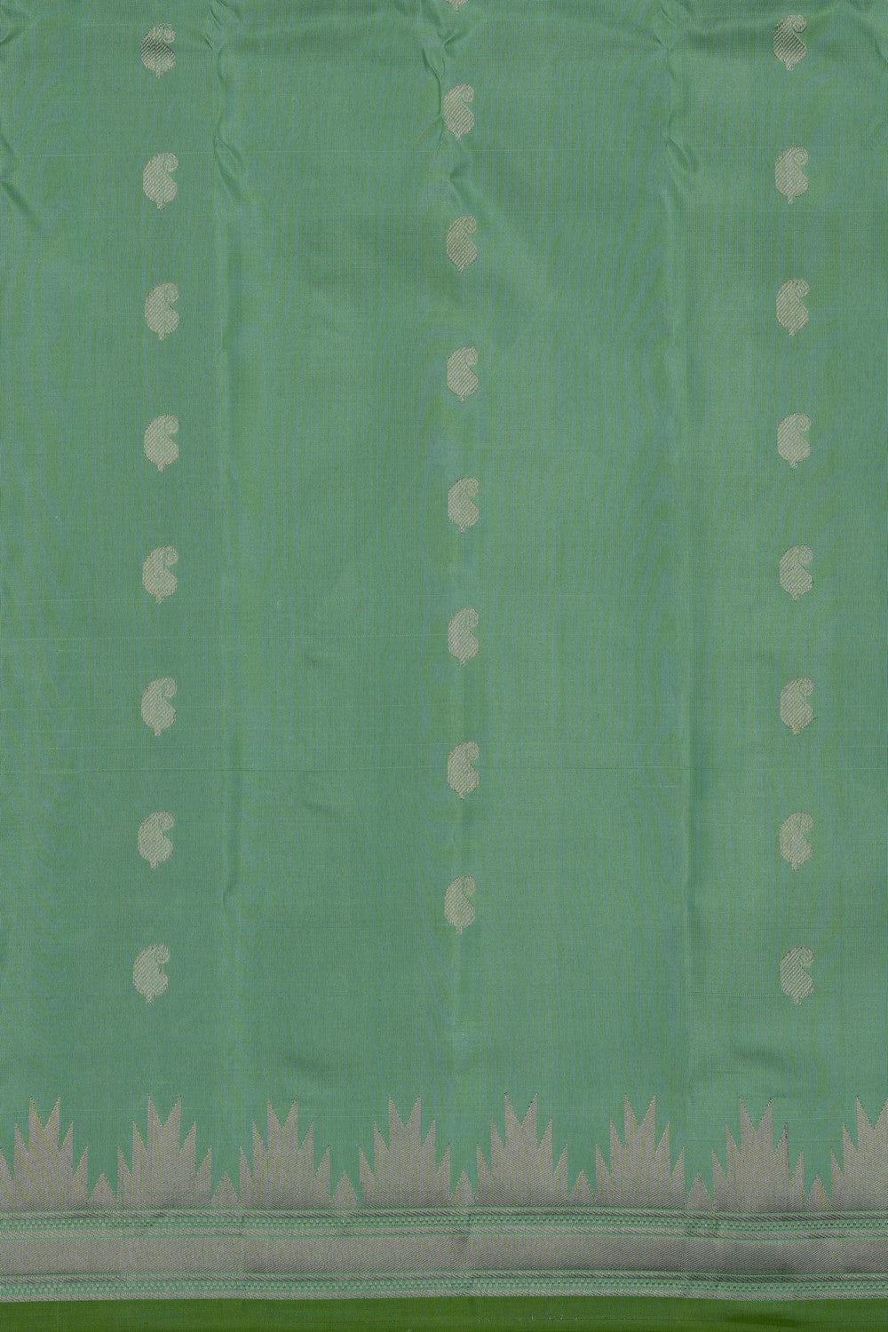 Image of Sea Green Gadwal Silk Saree