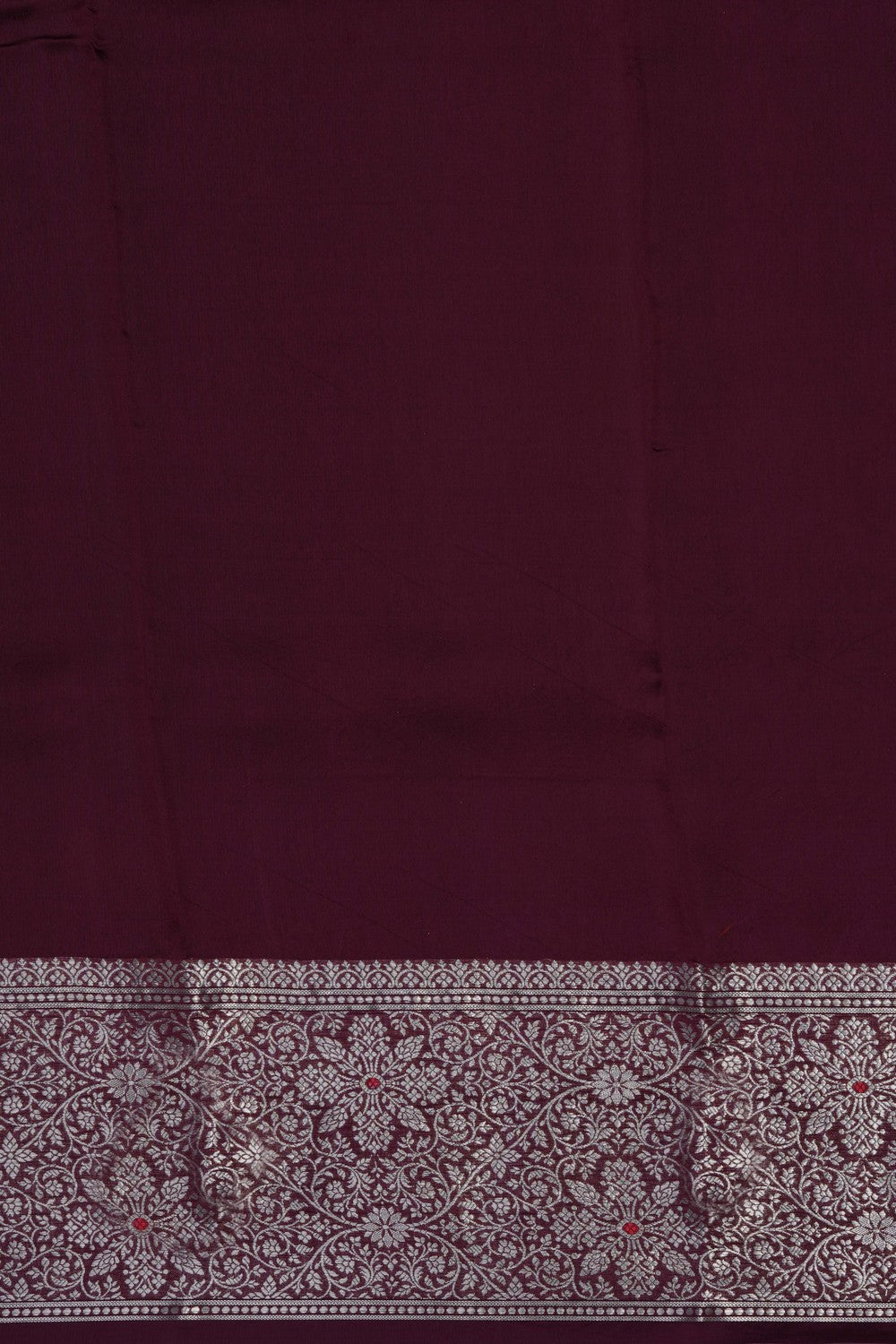 Image of Maroon Printed Silk Saree