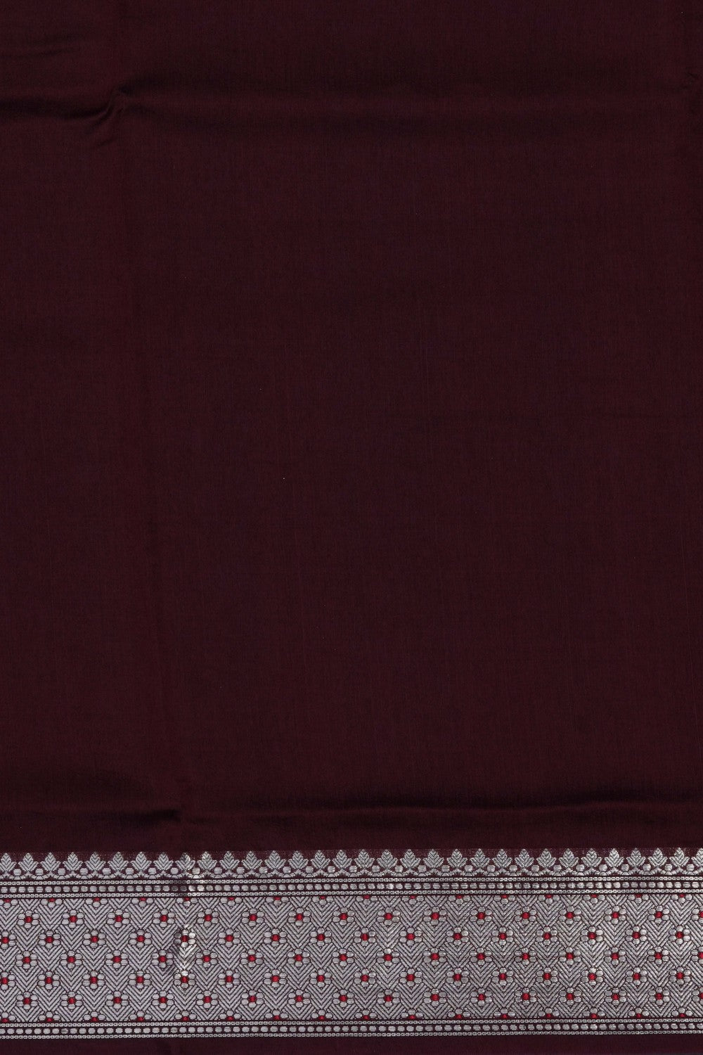 Image of Maroon Printed Silk Saree