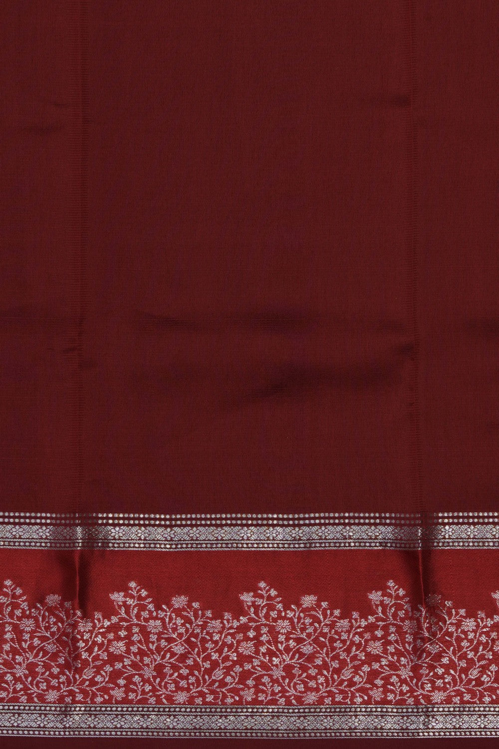 Image of Red Printed Silk Saree