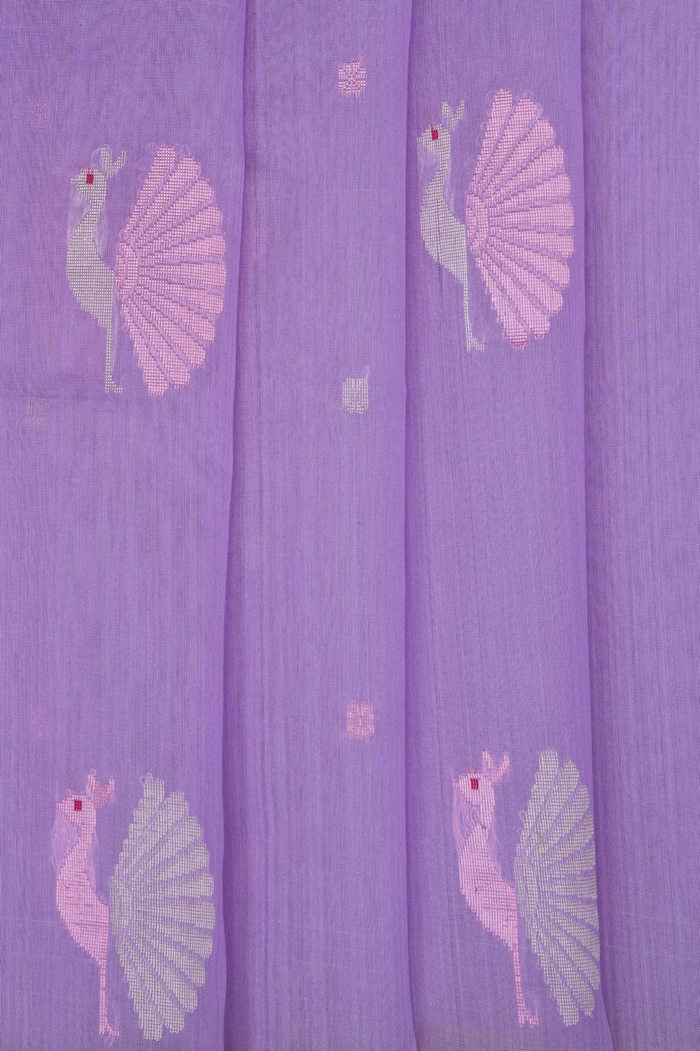 Image of Lavender Chanderi Silk Cotton Saree