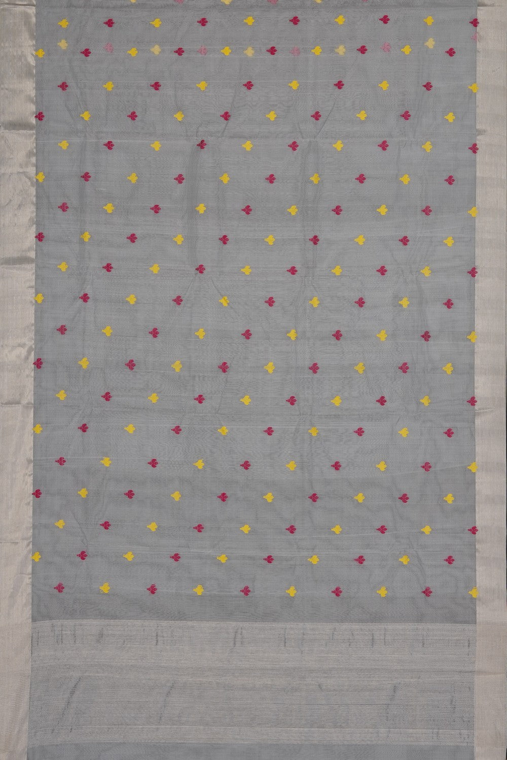 Image of Off-White Chanderi Kora Saree