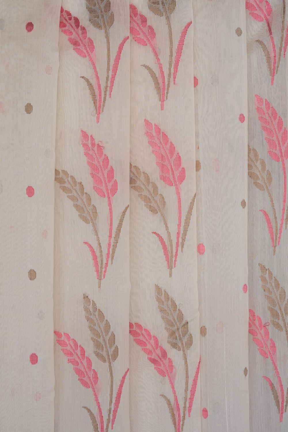 Image of Off-White Chanderi Silk Cotton Saree