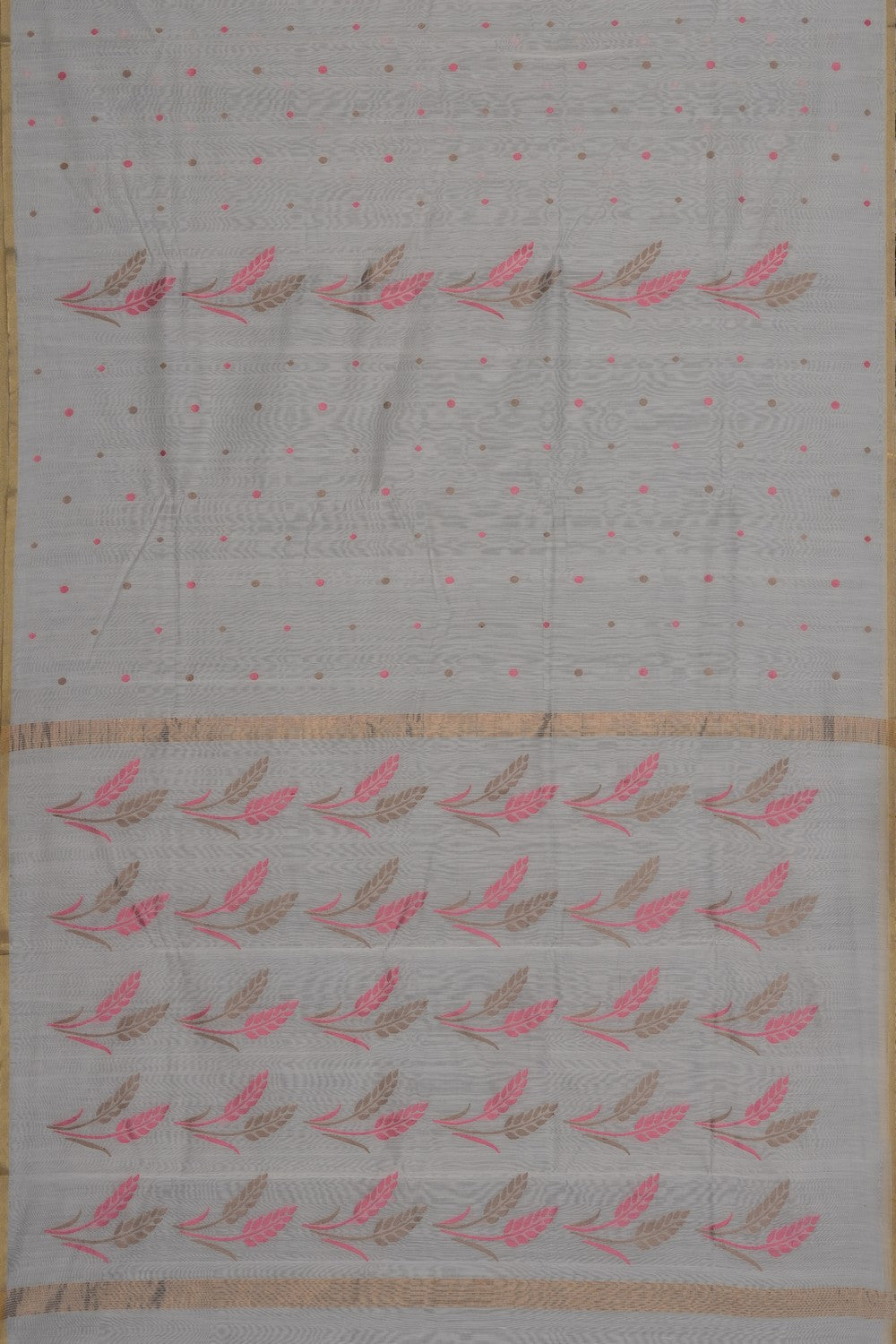 Image of Off-White Chanderi Silk Cotton Saree