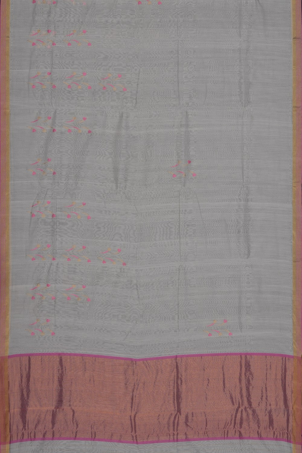 Image of Off-White Chanderi Silk Cotton Saree