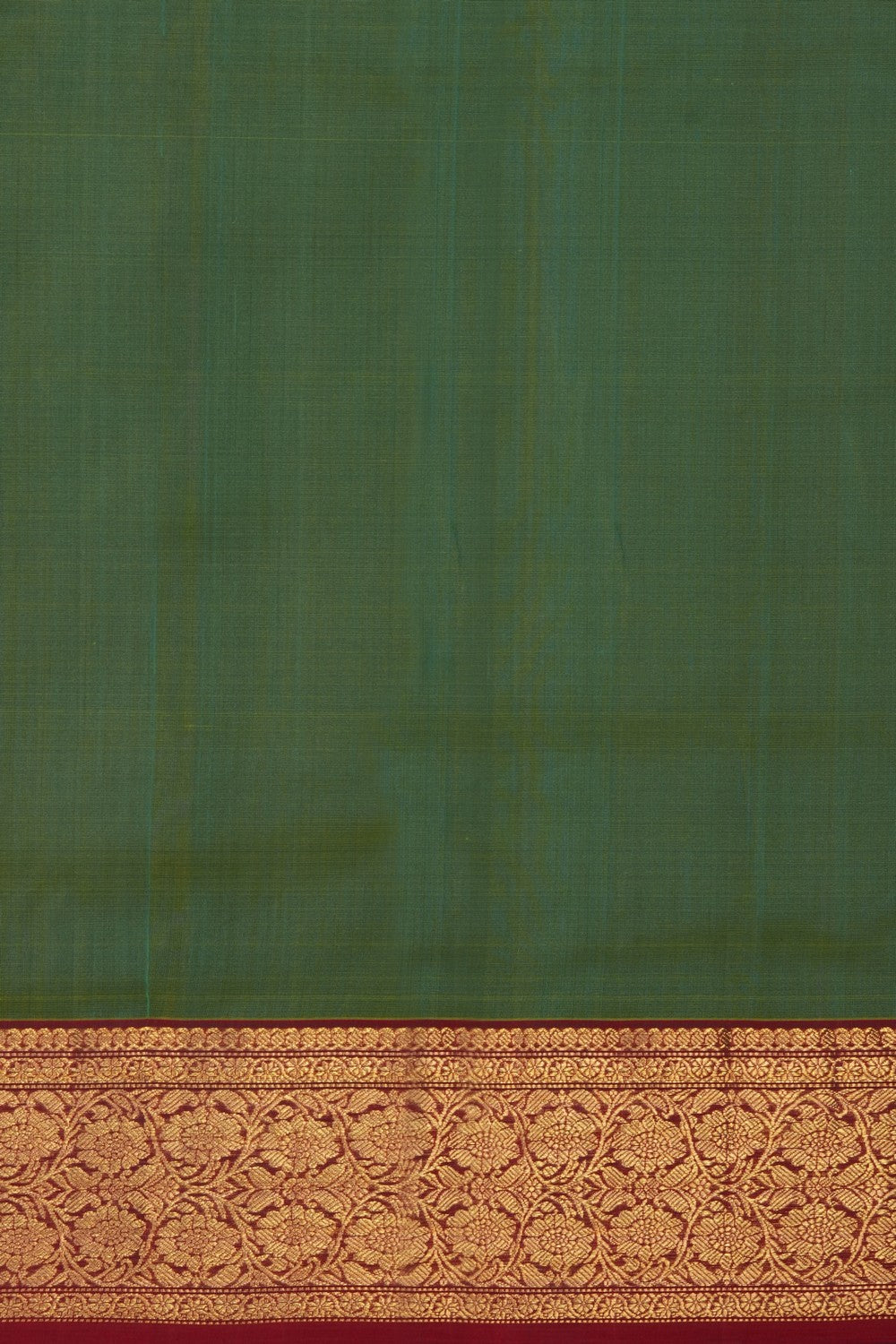 Image of Green Chanderi Kora Saree