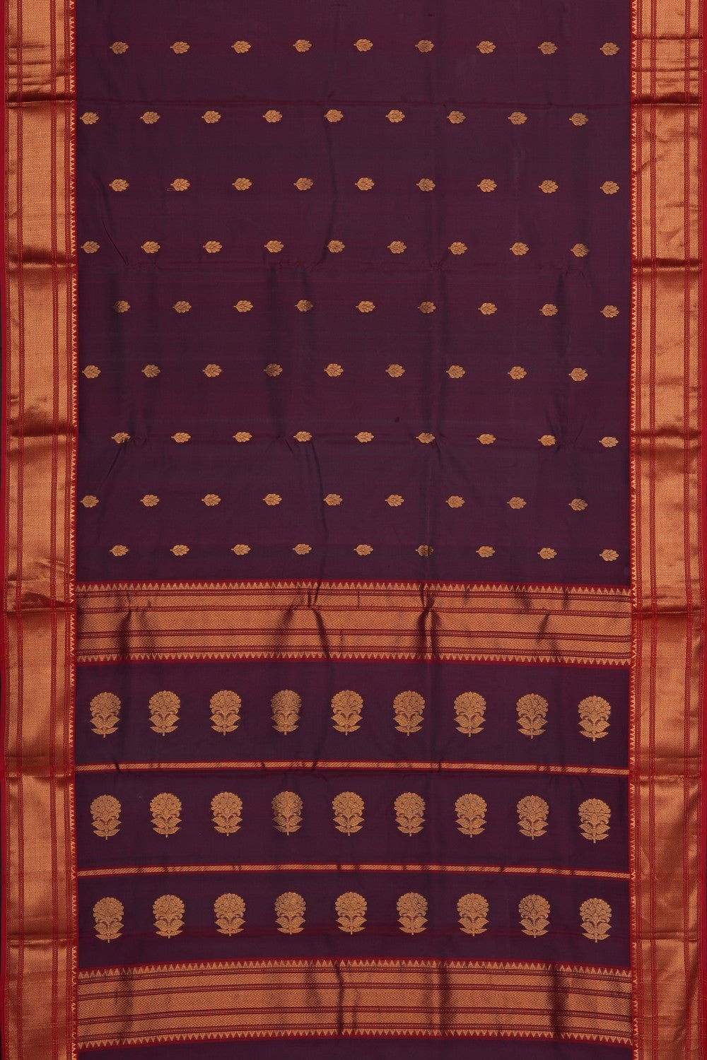 Image of Purple Chanderi Kora Saree