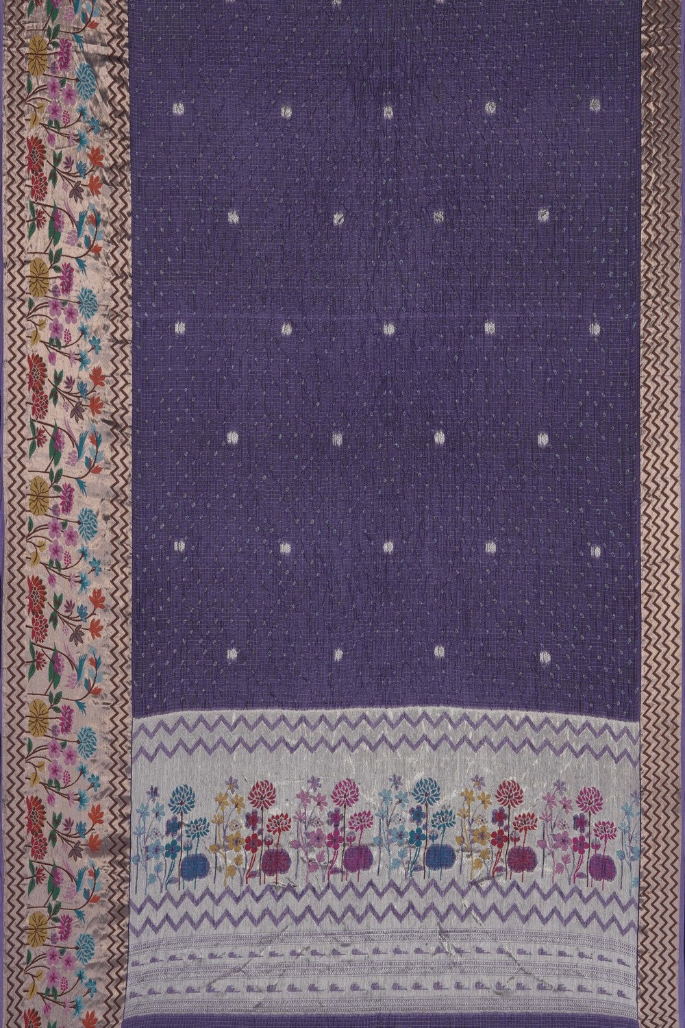 Image of Purple Kota Bandhani Saree