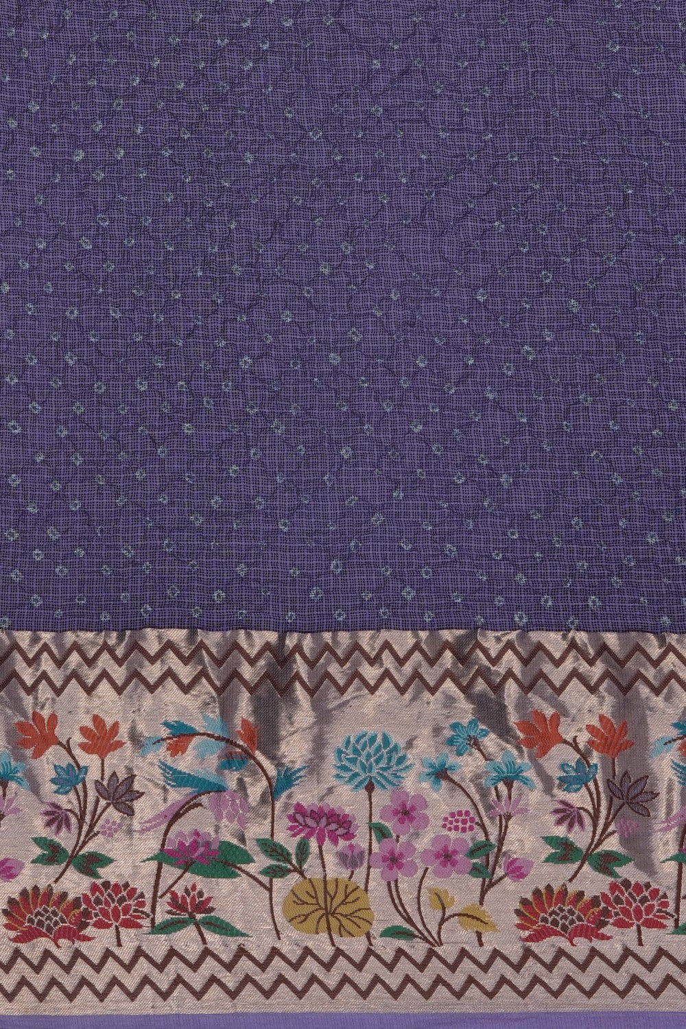 Image of Purple Kota Bandhani Saree