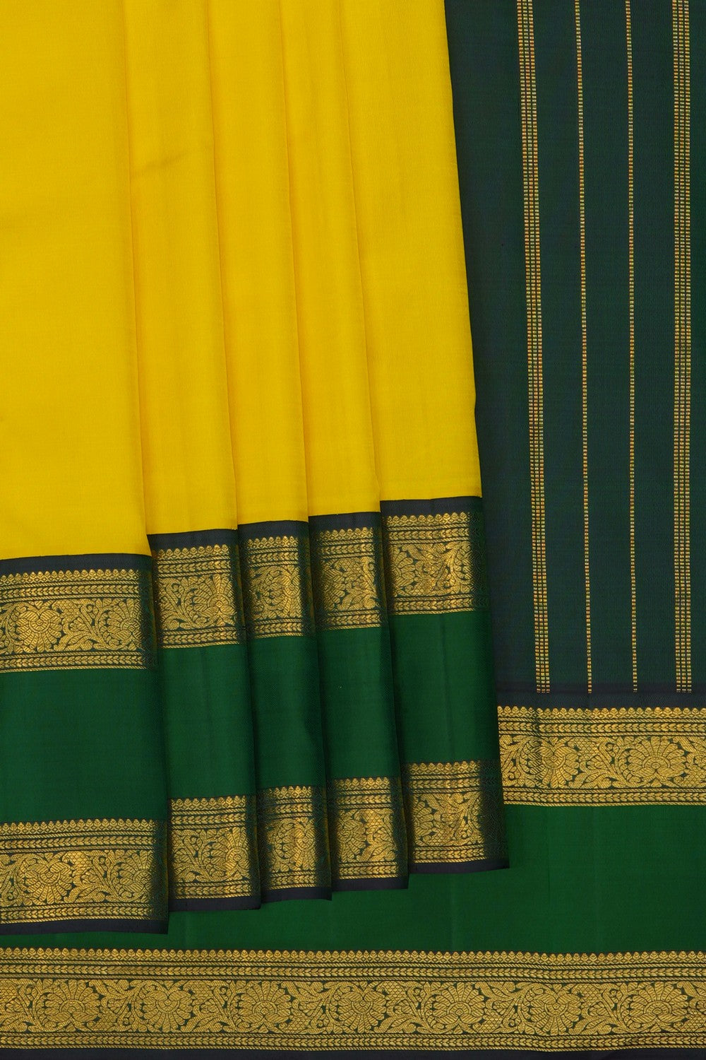 Image of Yellow Arani Silk Saree
