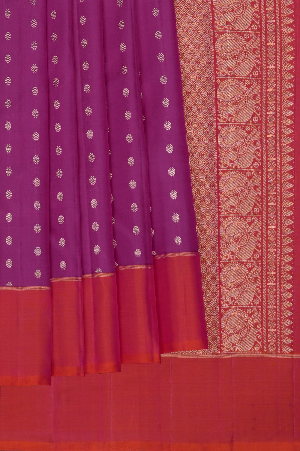 Image of Magenta Arani Silk Saree
