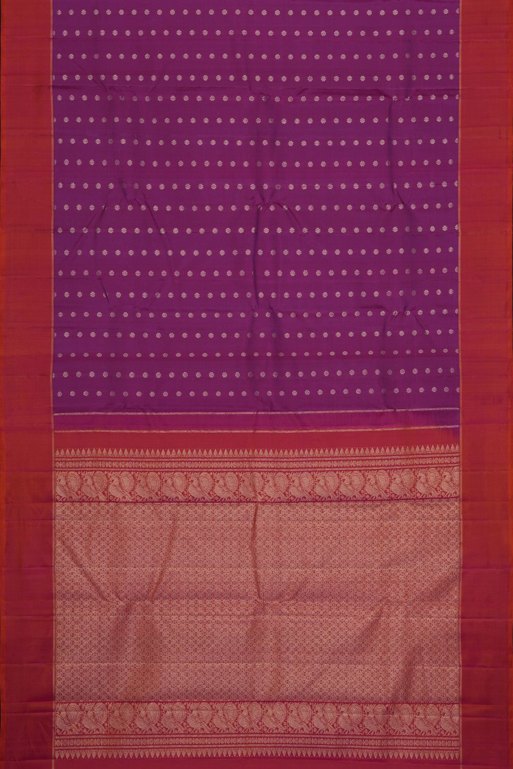 Image of Magenta Arani Silk Saree