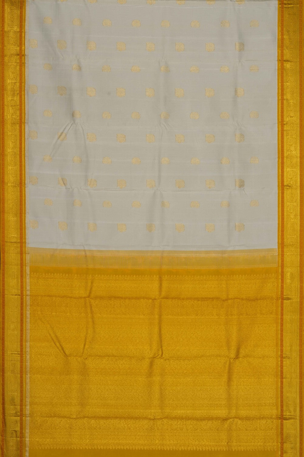 Image of Off-White Arani Silk Saree