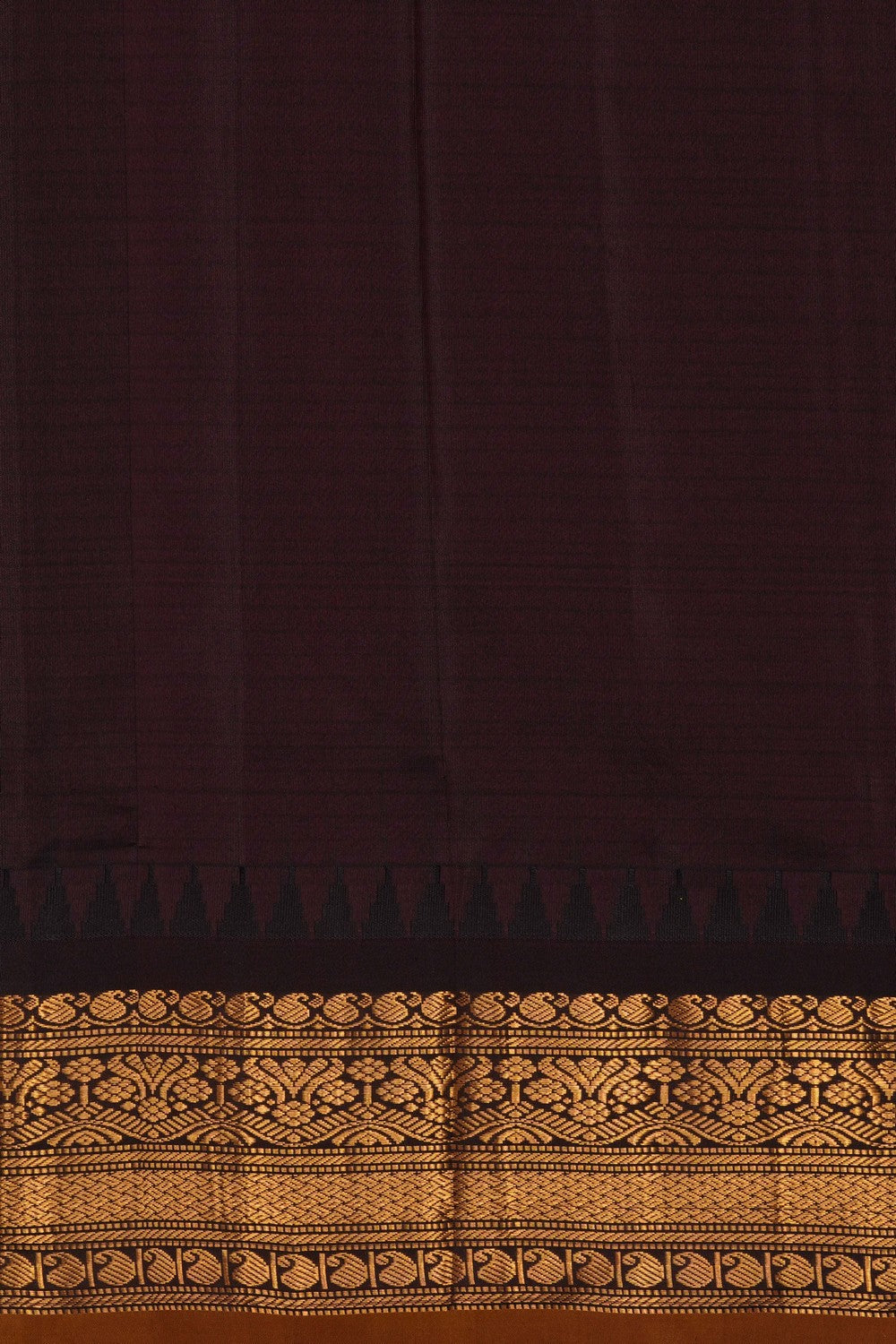 Image of Aqua-Green Gadwal Silk Kattam Saree