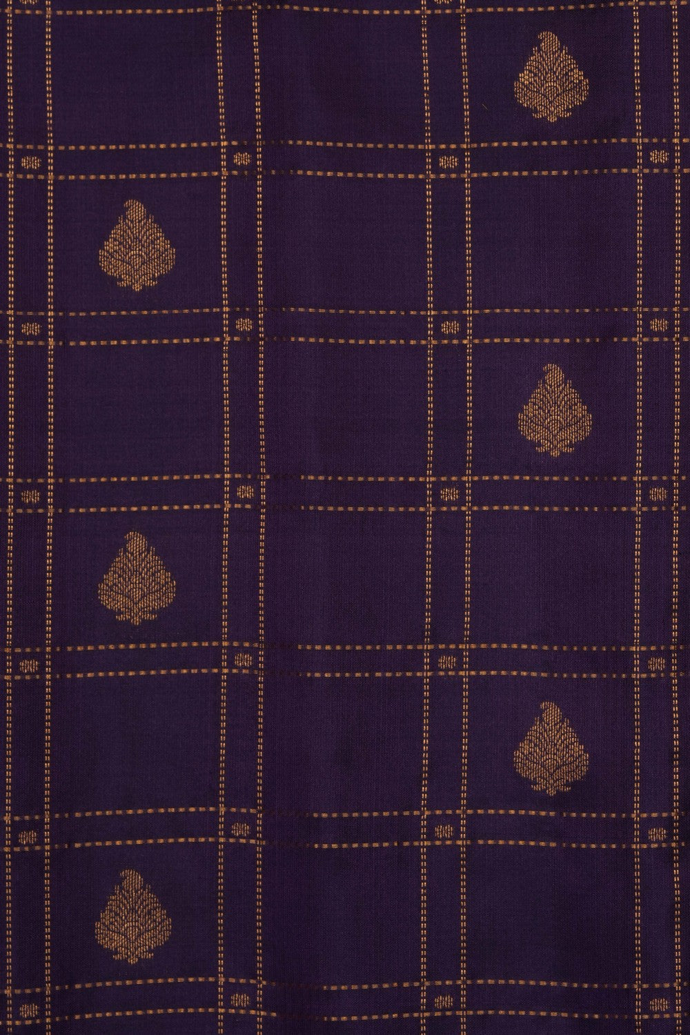 Image of Violet Gadwal Silk Kattam Saree
