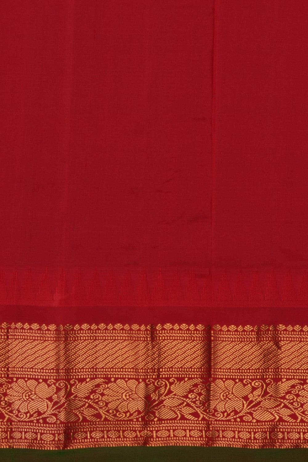 Image of Blue Gadwal Silk Kattam Saree