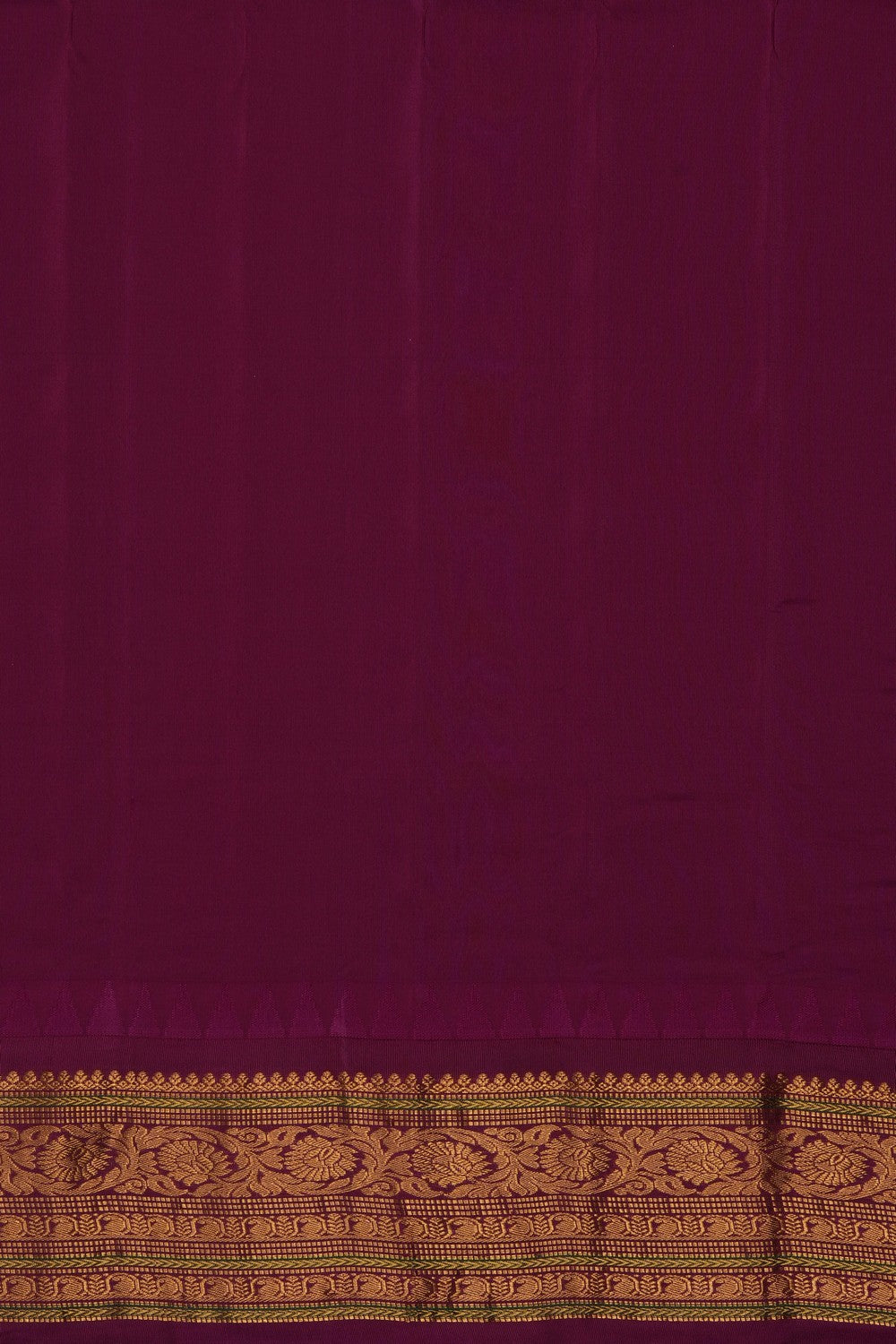 Image of Mauve-Pink Gadwal Silk Kattam Saree