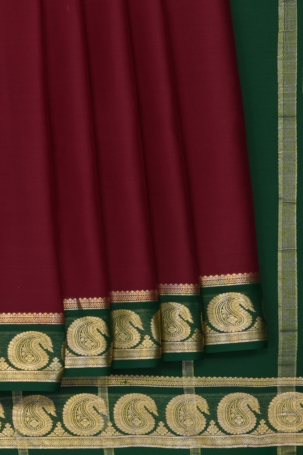 Image of Red Crepe Silk Saree