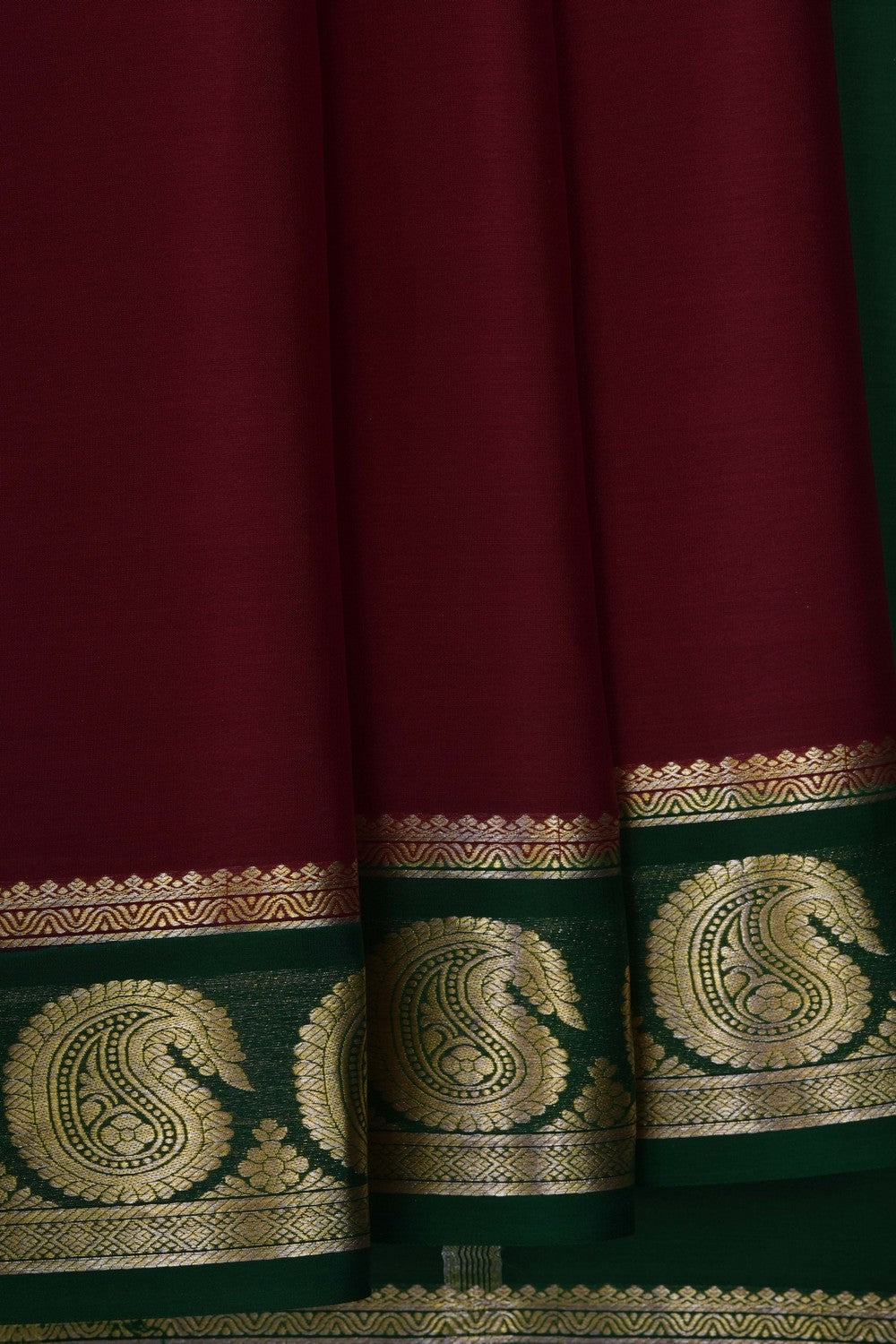 Image of Red Crepe Silk Saree