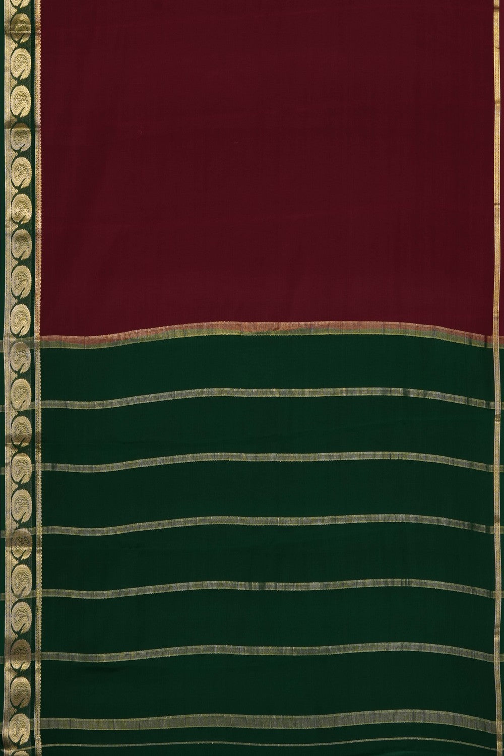 Image of Red Crepe Silk Saree