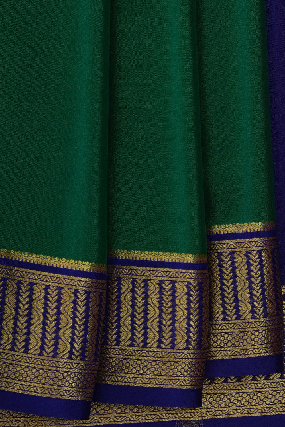 Image of Green Crepe Silk Saree