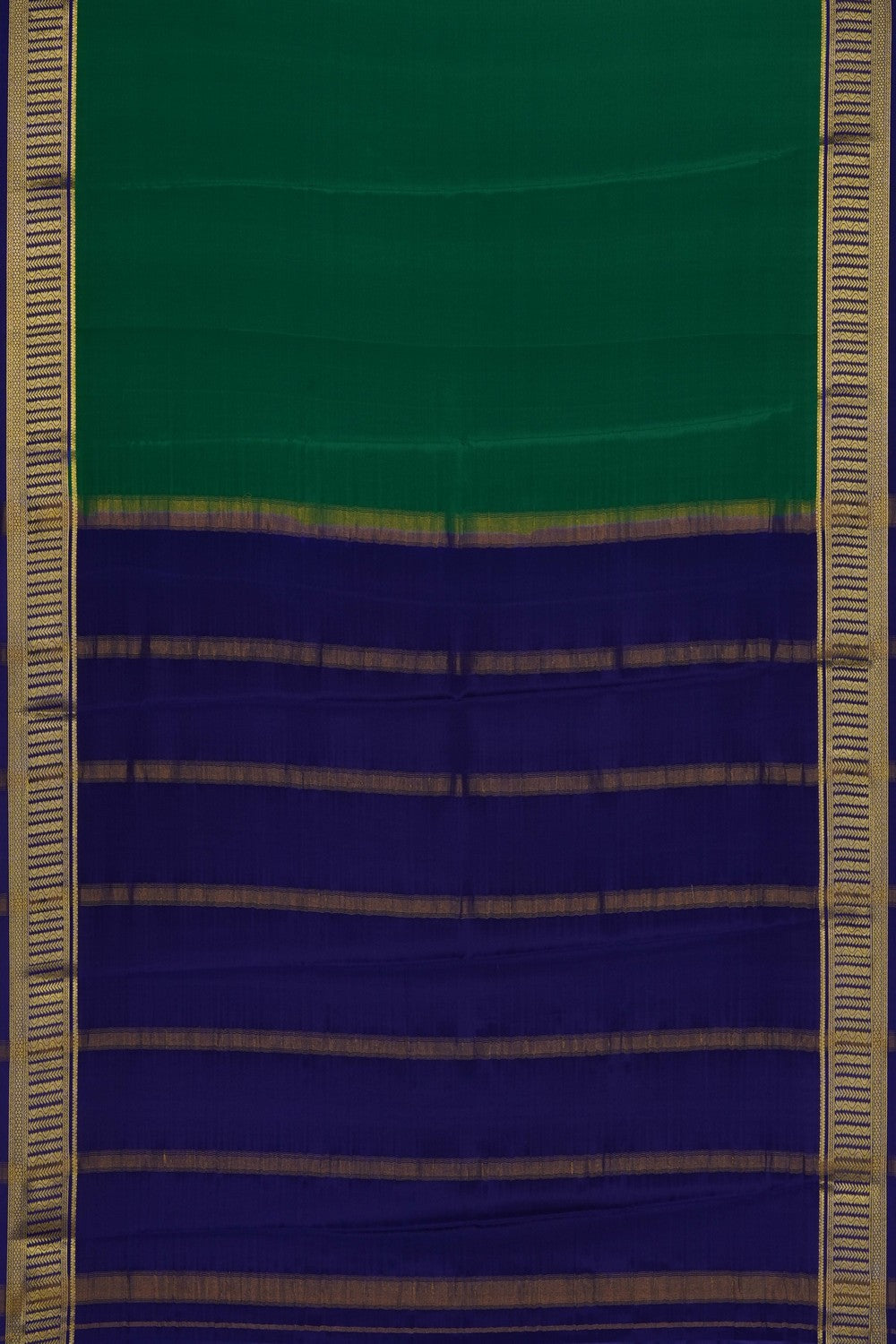 Image of Green Crepe Silk Saree